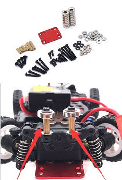 Shcong Wltoys K969 K979 K989 K999 P929 P939 RC Car accessories list spare parts shell modification, adjustment and fixing parts (Red)