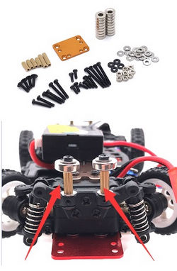 Shcong Wltoys K969 K979 K989 K999 P929 P939 RC Car accessories list spare parts shell modification, adjustment and fixing parts (Gold)