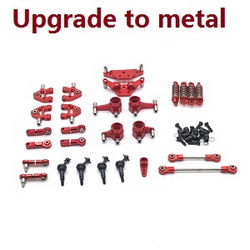 Shcong Wltoys K969 K979 K989 K999 P929 P939 RC Car accessories list spare parts upgrade to metal parts group E (Red)