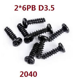 Shcong Wltoys XK 284131 RC Car accessories list spare parts screws set 2*6PB 2040 - Click Image to Close