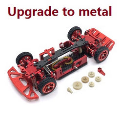 Shcong Wltoys K969 K979 K989 K999 P929 P939 RC Car accessories list spare parts metal upgraded frame module (Assembled) Red