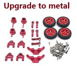Shcong Wltoys K969 K979 K989 K999 P929 P939 RC Car accessories list spare parts upgrade to metal parts group B (Red)