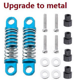 Shcong Wltoys K969 K979 K989 K999 P929 P939 RC Car accessories list spare parts shock absorber (Blue Metal) 2pcs - Click Image to Close