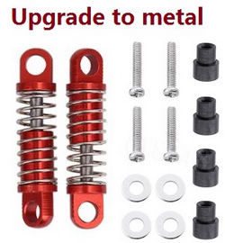 Shcong Wltoys K969 K979 K989 K999 P929 P939 RC Car accessories list spare parts shock absorber (Red Metal) 2pcs - Click Image to Close