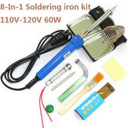 Shcong Shuang Ma 7010 Double Horse RC Boat accessories list spare parts 8-In-1 Voltage 110-120V 60W soldering iron set
