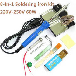 Shcong Shuang Ma 7010 Double Horse RC Boat accessories list spare parts 8-In-1 Voltage 220-250V 60W soldering iron set