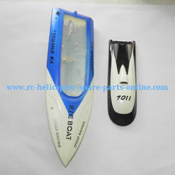 Shcong Shuang Ma 7011 Double Horse RC Boat accessories list spare parts upper and lower cover (Blue)