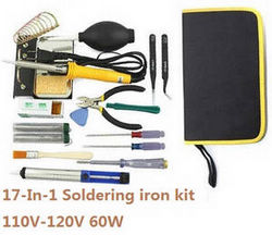 Shcong Shuang Ma 7011 Double Horse RC Boat accessories list spare parts 17-In-1 Voltage 110-120V 60W soldering iron set