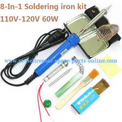 Shcong Shuang Ma 7014 Double Horse RC Boat accessories list spare parts 8-In-1 Voltage 110-120V 60W soldering iron set