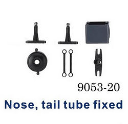 Shcong Shuang Ma 9053 SM 9053 RC helicopter accessories list spare parts nose tail tube fixed set