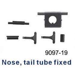 Shcong Shuang Ma 9097 SM 9097 RC helicopter accessories list spare parts Nose tail tube fixed