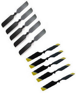 Shcong Shuang Ma 9101 SM 9101 RC helicopter accessories list spare parts tail blade (Black+Yellow) 10pcs