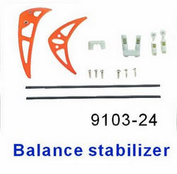 Shcong Shuang Ma 9103 SM 9103 RC helicopter accessories list spare parts tail decorative set and support bar (Red)