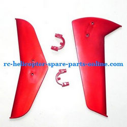 Shcong Shuang Ma 9115 SM 9115 RC helicopter accessories list spare parts tail decorative set (Red)