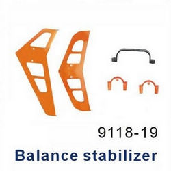 Shcong Double Horse 9118 DH 9118 RC helicopter accessories list spare parts tail decorative set (Orange)