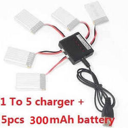 Shcong Wltoys XK A100 RC Airplanes Helicopter accessories list spare parts 1 to 5 charger set + 5*battery 3.7V 300mAh set
