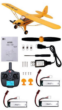 Shcong Wltoys XK A160 brushless motor airplane with 3 battery RTF