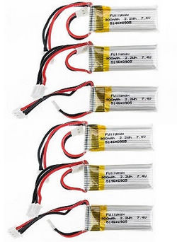 Shcong Wltoys XK A180 RC Airplanes Helicopter accessories list spare parts 7.4V 300mAh battery 6pcs