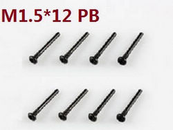 Shcong Wltoys A222 RC Car accessories list spare parts A202-12 cross head half screw M1.5*12PB