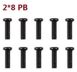 Shcong Wltoys A222 RC Car accessories list spare parts A202-13 cross recessed pan head tapping screw M2*8PB
