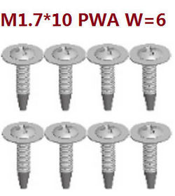 Shcong Wltoys A262 RC Car accessories list spare parts A202-14 cross medium pan head tapping screw M1.7*10PWA