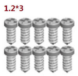 Shcong Wltoys A262 RC Car accessories list spare parts K989-12 cross recessed pan head tapping screws M1.2*3