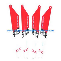 Shcong Flame Strike FXD A68690 helicopter accessories list spare parts main blades (2x upper + 2x lower) red color