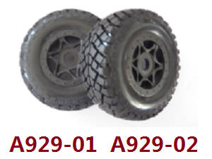 Shcong Wltoys A929 RC Car accessories list spare parts tires 2pcs A929-01 A929-02