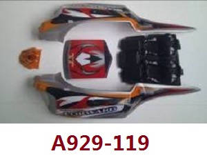 Shcong Wltoys A929 RC Car accessories list spare parts red car shell A929-119 - Click Image to Close