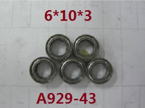 Shcong Wltoys A929 RC Car accessories list spare parts 6*10*3 bearing 5pcs A929-43