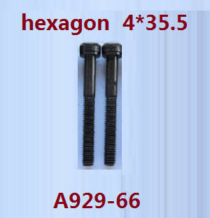 Shcong Wltoys A929 RC Car accessories list spare parts inner hexagon round cup head screws 2pcs M4*35.5 A929-66