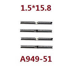Wltoys A949 Wltoys 184012 XKS WL Tech XK RC Car accessories list spare parts differential small metal bar shaft 1.5*15.8 A949-51