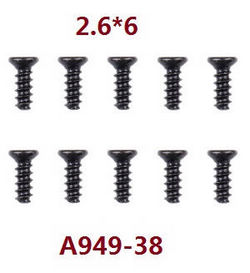 Wltoys A949 Wltoys 184012 XKS WL Tech XK RC Car accessories list spare parts screws 2.6*6 A949-38 - Click Image to Close