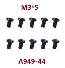 Wltoys A949 Wltoys 184012 XKS WL Tech XK RC Car accessories list spare parts screws M3*5 A949-44