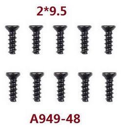 Wltoys A949 Wltoys 184012 XKS WL Tech XK RC Car accessories list spare parts screws 2*9.5 A949-48 - Click Image to Close
