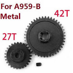 Shcong Wltoys A959 A959-A A959-B RC Car accessories list spare parts Reduction gear + motor gear (Metal) for A959-B