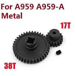 Shcong Wltoys A959 A959-A A959-B RC Car accessories list spare parts Reduction gear + motor gear (Metal) for A959 A959-A - Click Image to Close