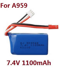 Shcong Wltoys A959 A959-A A959-B RC Car accessories list spare parts 7.4V 1100mAh battery For A959 - Click Image to Close