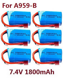Shcong Wltoys A959 A959-A A959-B RC Car accessories list spare parts 7.4V 1800mAh battery 6pcs for A959-B