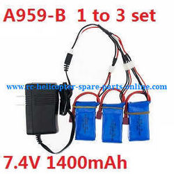 Shcong Wltoys A959 A959-A A959-B RC Car accessories list spare parts 1 to 3 charger set for A959-B