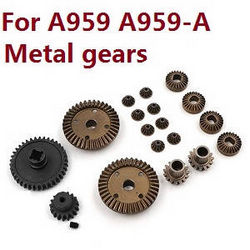 Shcong Wltoys A959 A959-A A959-B RC Car accessories list spare parts total gear set (Metal) for A959 A959-A