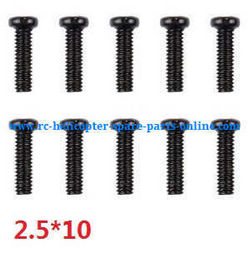 Shcong Wltoys A959 A959-A A959-B RC Car accessories list spare parts screws 2.5*10 10pcs - Click Image to Close