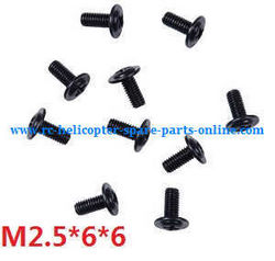 Shcong Wltoys A959 A959-A A959-B RC Car accessories list spare parts screws M2.5*6*6 10pcs - Click Image to Close