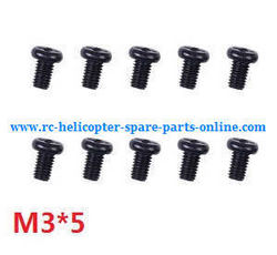 Shcong Wltoys A959 A959-A A959-B RC Car accessories list spare parts screws M3*5 10pcs - Click Image to Close