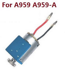 Shcong Wltoys A959 A959-A A959-B RC Car accessories list spare parts 390 main motor with fixed metal board and driven gear (For A959 A959-A)