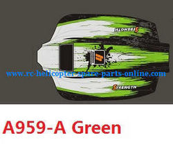 Shcong Wltoys A959 A959-A A959-B RC Car accessories list spare parts upper car shell (A959-A Green)