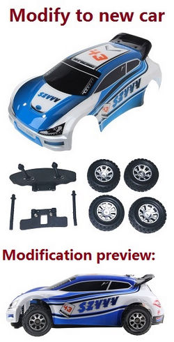Shcong Wltoys A969 A969-A A969-B RC Car accessories list spare parts modify to a new car set (Blue-1)