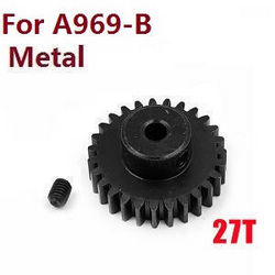 Shcong Wltoys A969 A969-A A969-B RC Car accessories list spare parts motor gear (Black Metal) for A969-B - Click Image to Close