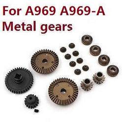 Shcong Wltoys A969 A969-A A969-B RC Car accessories list spare parts total gear set (Metal) for A969 A969-A - Click Image to Close