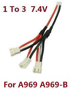 Shcong Wltoys A969 A969-A A969-B RC Car accessories list spare parts 1 to 3 charger wire 7.4V